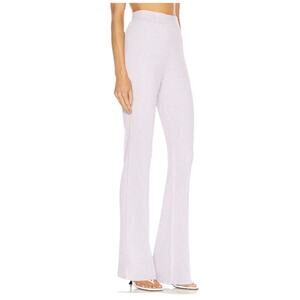 ALC Pants Ribbed Knit Flare High Rise Purple Metallic Size Large Futuristic Luxe